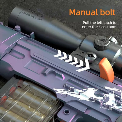 Soft Bullet Sniper Toy Gun Manual Loaded Shell Ejecting Firable Outdoor Battle Gun Model Christmas Gift