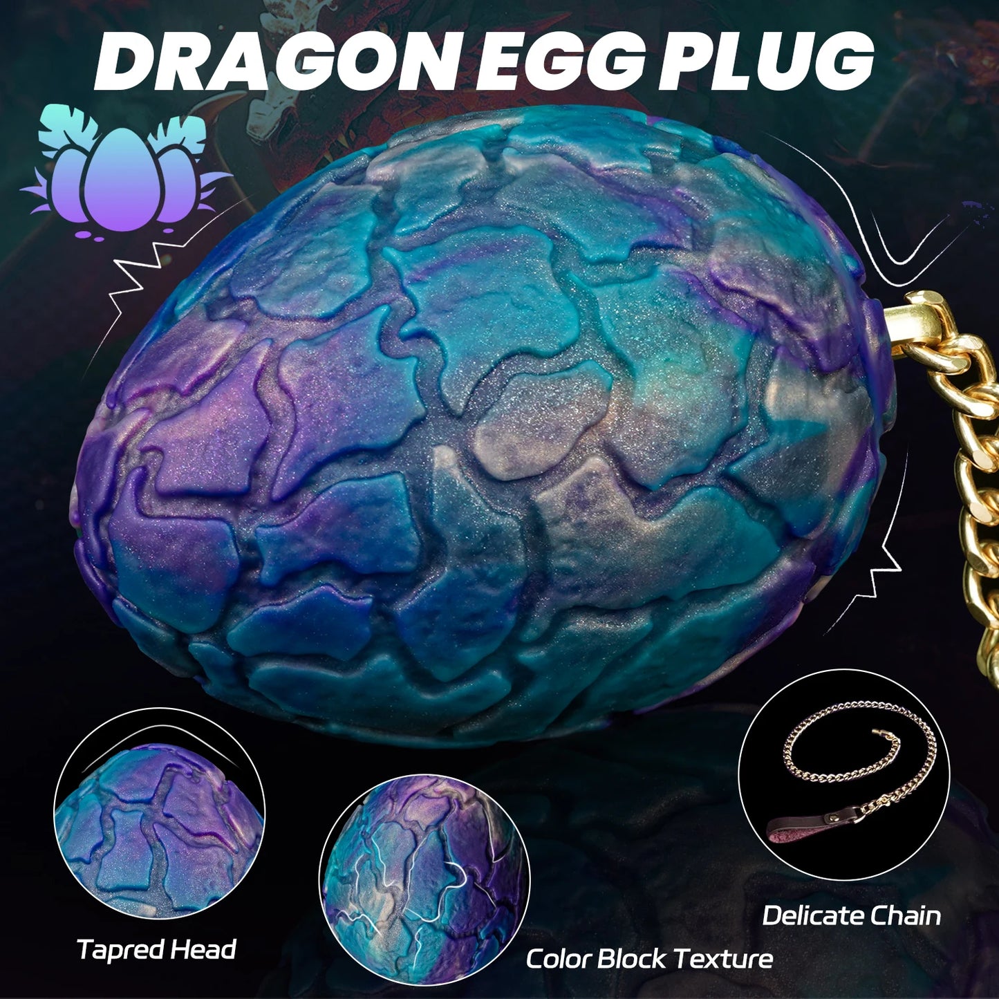 Huge Dragon Eggs Butt Plug Traction  Anal Plugs Beads Oviposition Trainer Lay-Eggs Vaginal/Prostate Birth Experience Sex Toys