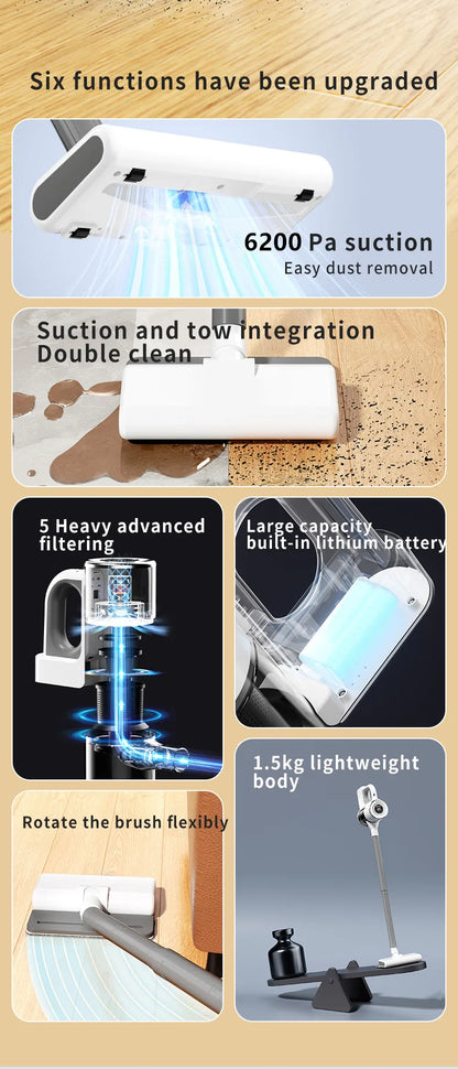 New Wireless Vacuum Cleaner Household Super Strong Suction Floor Suction And Mopping All-in-one Machine Handheld Vacuum Cleaner