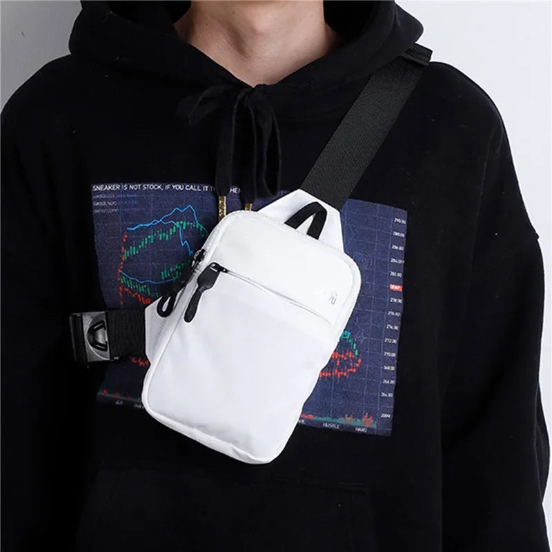 Men Crossbody Bag Mini Waterproof Leisure Fashion Mobile Phone Chest Bag Business Commuting Outdoor Sport Shoulder Crossbody Bag