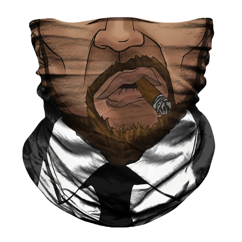 Seamless Snood Bandana Multifunctional Headwear Outdoor Sports Sun Protection Cycling Scarf Fishing Halloween Unisex Neck Mask