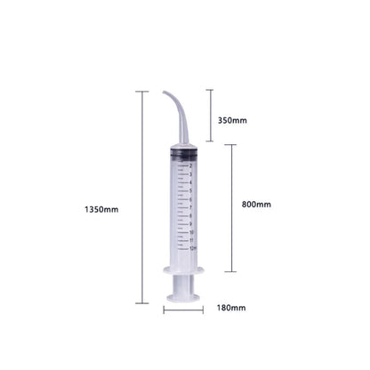 5Pcs Dental Disposable Irrigation Syringe With Curved Tip 12ml For Dentist Use Dental Consumable Tool Oral Teeth Whitening