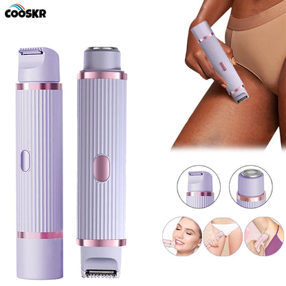 Electric Razor for Women Bikini Underarm Lady Facial Razor Waterproof Double Head Hair Removal Epilator Electric Female Trimmer