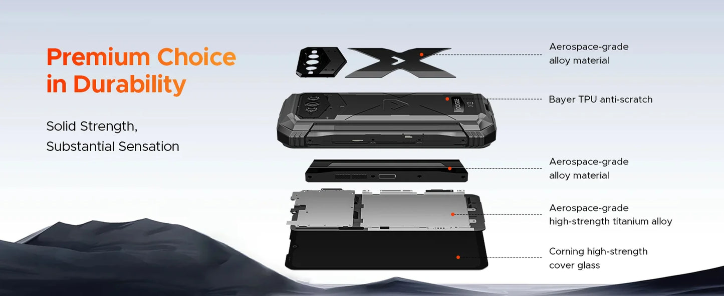 DOOGEE V Max Pro 5G Rugged Phone Dimensity 7050 6.58'' 120Hz 22000mAh Large Battery 12GB+512GB Lighting Effects 5g Smartphone