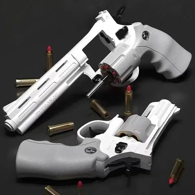 Continuous Firing ZP5 357 Revolver Launcher Pistol Soft Dart Bullet Toy Gun for Kids Adults CS Outdoor Battle Game Play