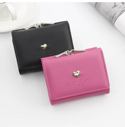 New Mini Short Women Wallets High Quality Coin Pocket Luxury Female Purses Card Holder Photo Holder Cute Wallet For Girls