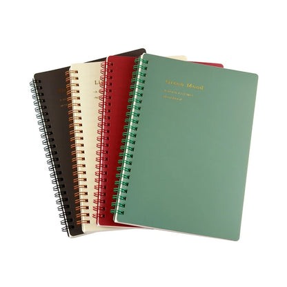 A5 Vintage Spiral Notebook, 80 Sheets/160 Pages Memo Journal Diary Notebook Spiral Design for Students Office Business