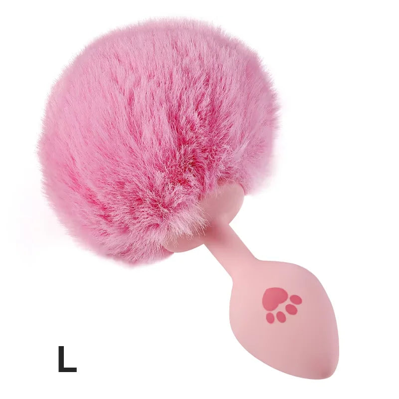 Cat Paw Anal Plug Adult Couple Games Butt Plug Erotic Product Penetration Anal Toy with Hairball Fox Tail Sex Toys for Men Women