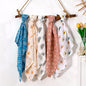 HappyFlute New Print 5Pcs/set 60*60CM Soft Muslin Swaddle Feeding Burp Cloth Newborn Pure Cotton Baby Face&Hand Wash Wipe