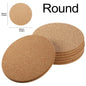 10PCS Cup Mat Natural Round Wooden Pad Durable Non-Slip Cork Coaster Tea Coffee Mug Drinks Holder for Table Decor DIY Tableware