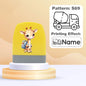 Cartoon Giraffe Customized Name Stamps for Kids,Personalized Waterproof Stamp for Clothing Name Seal for Student&Child