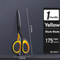 Deli-Stainless Steel Anti-Stick Scissors, Alloy Stationery, School Supplies, Office, Student, DIY, Hand Craft, 175mm