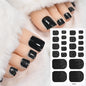 22Tips Solid Color Self-adhesive Gel Stickers for Toe Nails Waterproof Long-lasting Toenail Stickers Toe Full Cover Toenail Wrap