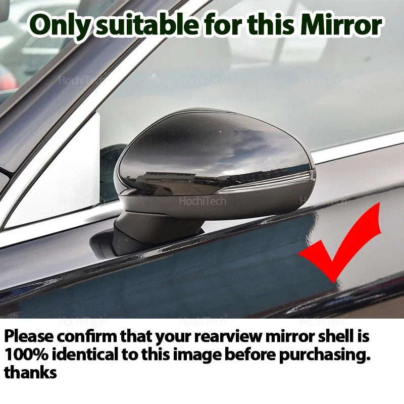 For Mercedes-Benz W177 V177 C118 X118 2018-2023 Black Carbon Fiber Car Rear View Door Wing Side Mirror Cover Caps Shell Case