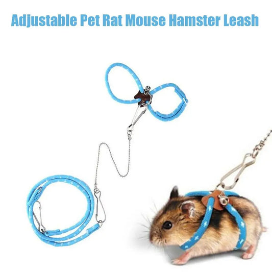Lovely Small Ferret For Rat Squirrel Chinchilla Nylon Rope With Bell Walking Lead Pet Supplies Hamster Leash Mouse Vest