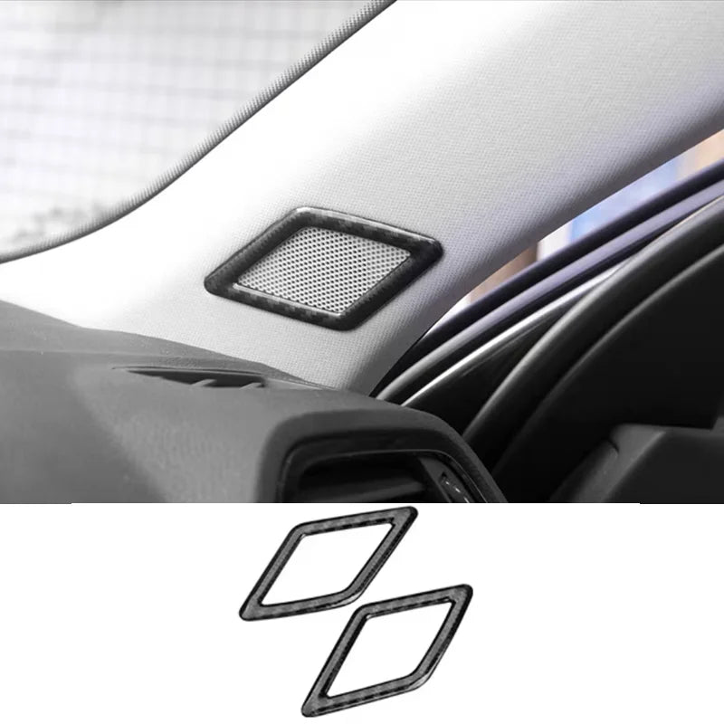 FOR Audi Q3 2019 -2022 Car Carbon fiber style Console Gear Shift Frame Cover Trim Interior accessories  Auto Integral interior
