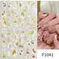 1PCS Marbled Nail Sticker 3D Abstract Lines Sticker Nail Art Supplies Nail Decals Y2K Laser Butterfly Ladies Nail Art Decoration