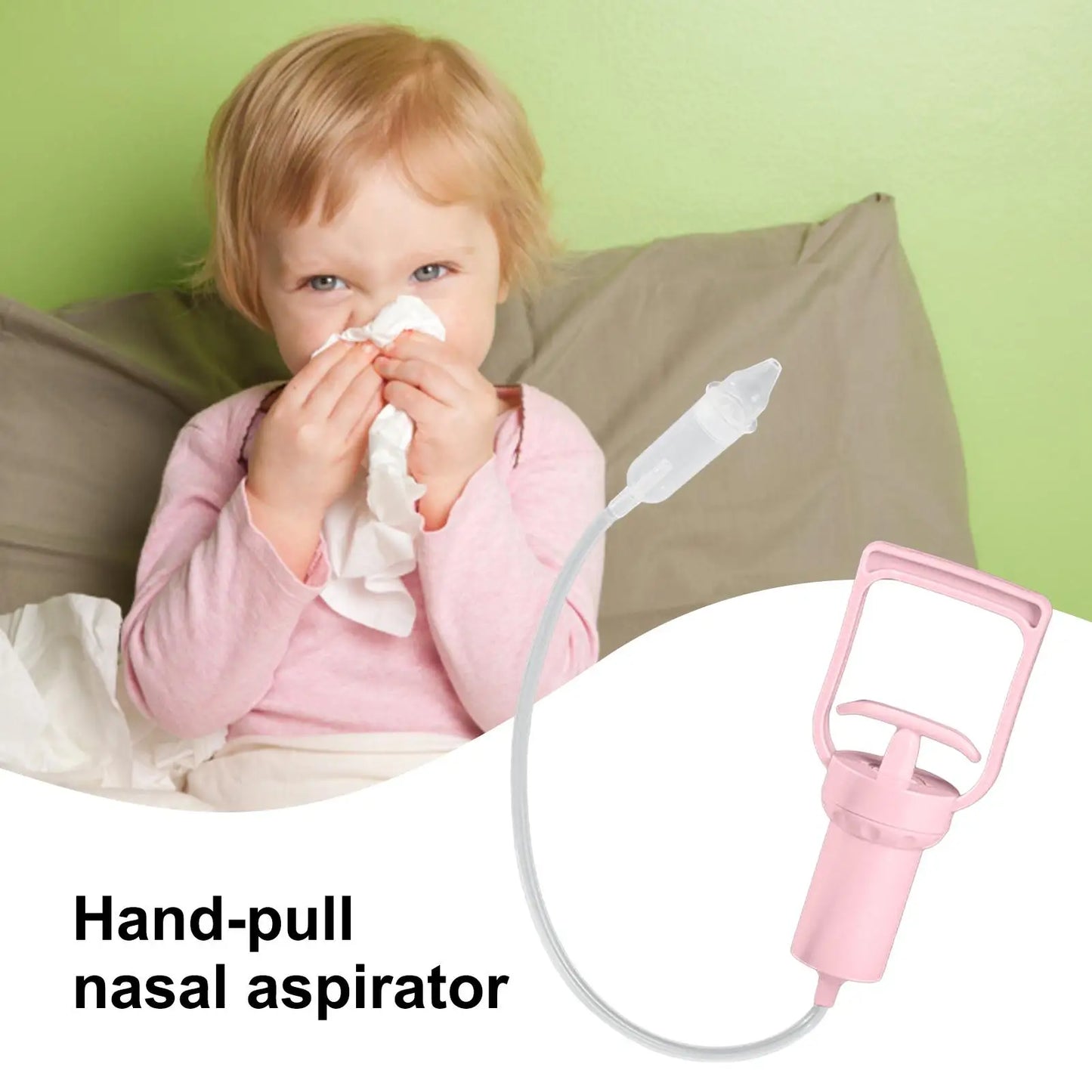 Baby Nasal Aspirator Powerful Hand Pump Safe Comfortable Nose Cleaner For Newborns Toddlers Kids Portable Relief Mucus Remover