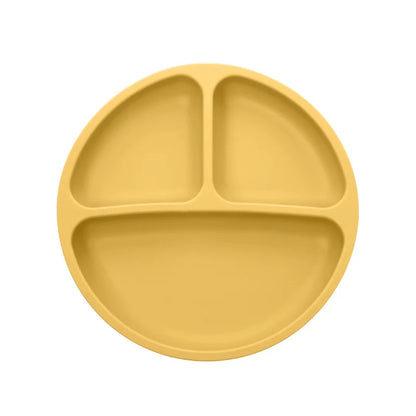 Baby Silicone Suction Cup Bowl Cute Bear Design Macaron Color 100% Food Grade Silicone BPA Free Double plate design for meals