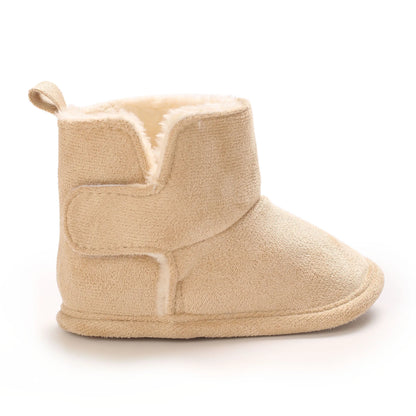New Baby Boots For Winter Warmth 0-18M Newborn Baby Velcro Soft Sole Anti Slip Front Shoes Baby Shoes Warm Snow Boots