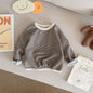 1-6Y Spring Autumn Stripe Kids Hoodie Classcial O-Neck Girls Boys Bottoming Hoodie Sweatshirts Long Sleeve Children T-shirts