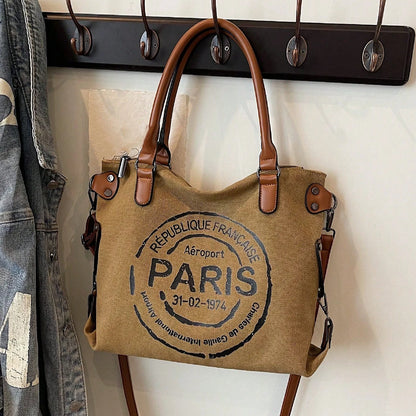 Large Capacity Casual Tote Bag, Stylish Crossbody Bag For Students, Working And Outdoor Commuting, One Shoulder Bag