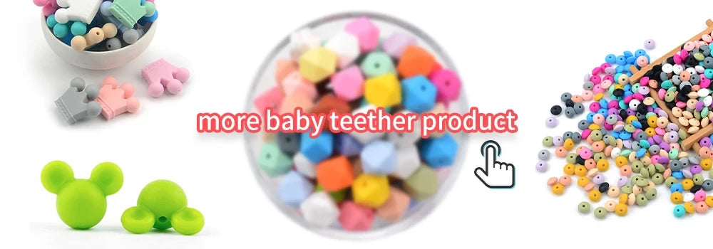 LOFCA 40pcs 12mm Silicone Beads Teething Chew Beads Food Grade Teether Necklace BPA Free Diy Jewelry Baby Teether Toy Pacifier