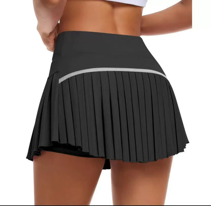 Fashion New Summer Sports Shorts Women Pleated Mini Skirt Anti Glare Short Skirt Running Outdoor Fitness Breathable Tennis Skirt
