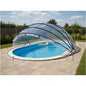 559x275 cm Pool dome cover. This pool cover is made of PVC material and filled with fiberglass, effectively blocking sunlight and preventing external pollutants such as leaves, insects, and dust from entering the pool.