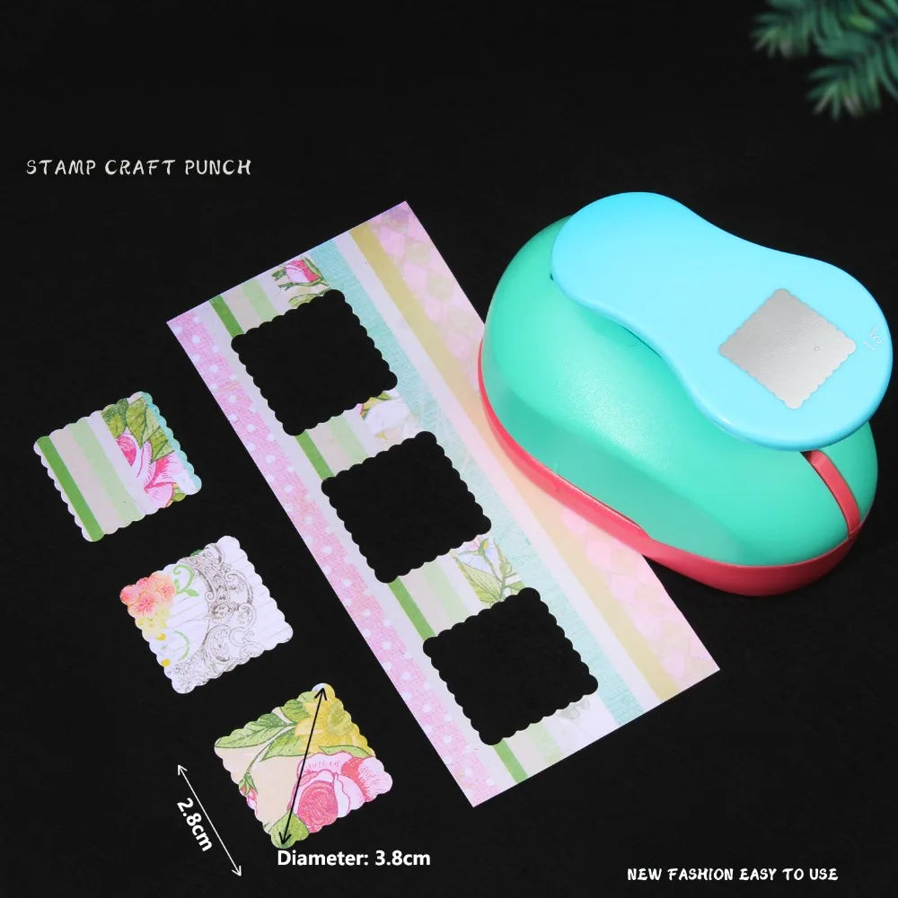 DIY Crafts Stamp Border Punch Handmade Labor-saving Stamp Embossing Machine Portable Embosser Stamp Toothed Puncher