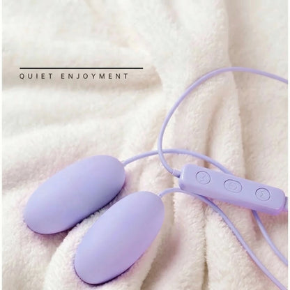 10 Frequency Double Vagina Balls Vibrator USB Silent Strong Shake in Front and Back for Foreplay Adult Fun Female Masturbation