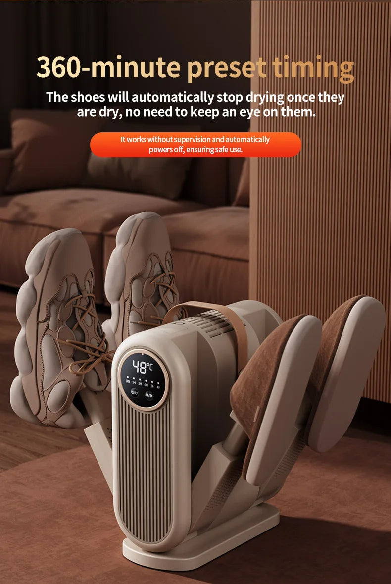 Foldable Shoe Dryer Electric Shoe and Boot Dryer Timing Control Household Shoe Warmer Portable Heater For Socks Boots