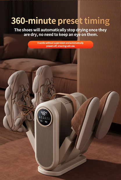 Foldable Shoe Dryer Electric Shoe and Boot Dryer Timing Control Household Shoe Warmer Portable Heater For Socks Boots