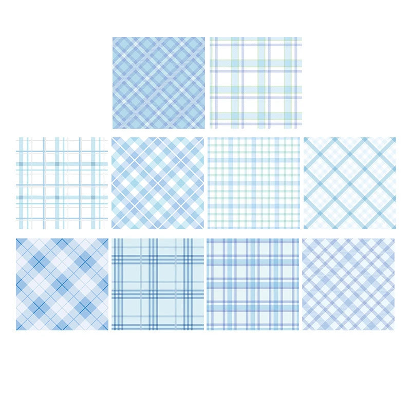 200Sheets Grid Pad Paper  8*8cm Aesthetic Non-Adhesive Plaid Design for Journaling, Planners & Study Notes, Stylish School-Style