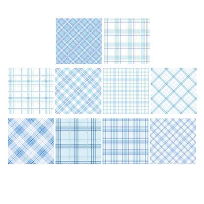 200Sheets Grid Pad Paper  8*8cm Aesthetic Non-Adhesive Plaid Design for Journaling, Planners & Study Notes, Stylish School-Style