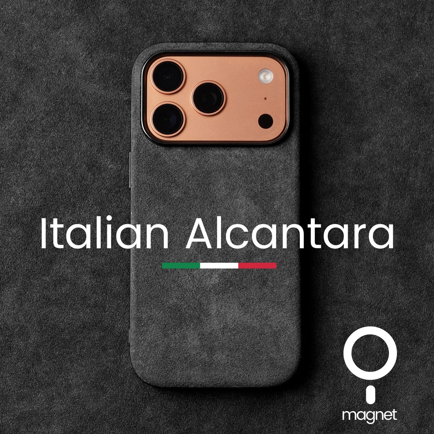 for ALCANTARA Case for iPhone 18 17 16 15 Pro Max Supercar Same Suede Leather Compatible with MagSafe Business Luxury Cover