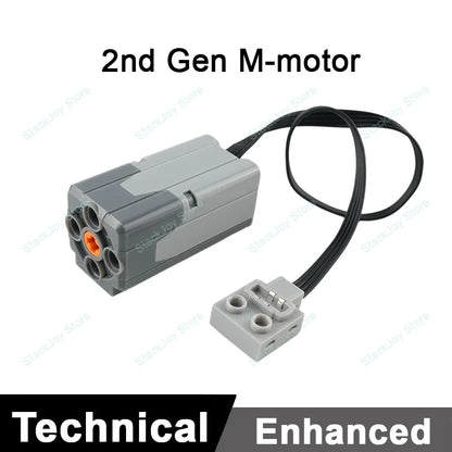 MOC Power Functions M/L/XL Motor Battery Box IR Remote Receiver for RC Car Robot Model Building Blocks Technical Modified Parts