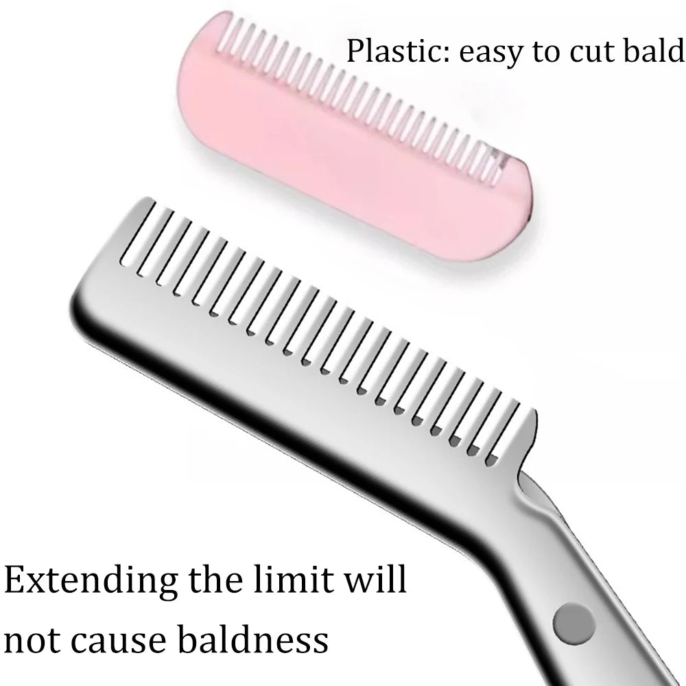 1Pc Stainless Steel Eyebrow Trimmer Scissors Precision Grooming Tool for Men & Women Effortless Knife Hair Removal Shaver Tool