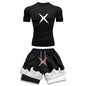 2025 Trendy Printed Compression Sports Suit Clothes Summer Men's Athletic Suit - Stylish Fitness Running Casual Two-Piece Set