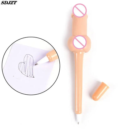 Peerless 1Pc Durable Office Writing Stationery Anti Stress Funny Squeeze Huge Penis Ballpoint Pen
