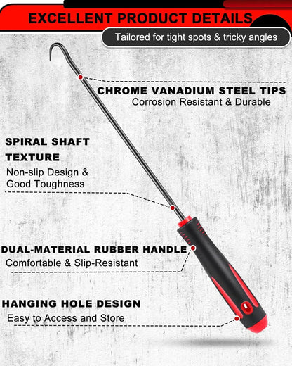 Car Auto Vehicle Oil Seal Screwdrivers Set O-Ring Seal Gasket Puller Remover Pick Hooks Tools Sealing Repair Tools 16cm 4Pcs