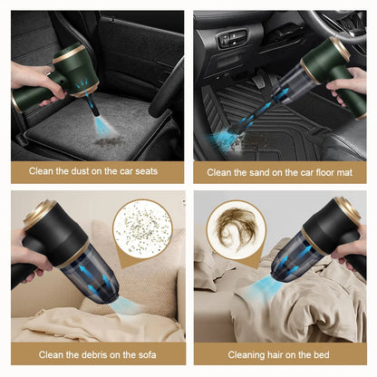 2in1 Handheld Vacuum Cleaner Blower Portable Cordless Car Vacuum Rechargeable Powerful Suction for Home Car Office Pet Hair Dust