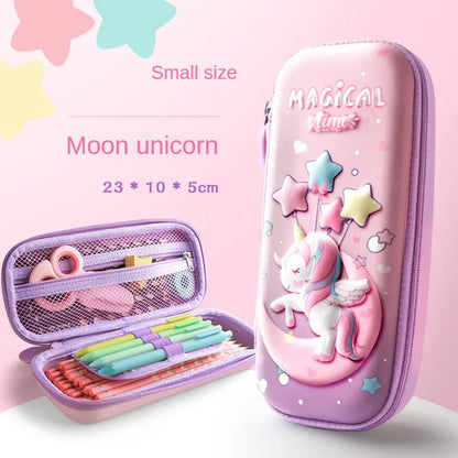 3D EVA Unicorn Cute Pencil Case Cartoon Stationery Box Girls Color Pencil Box Student Pen Case School Supplies Gifts Ipad Case