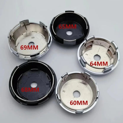 4pcs 60mm 64mm 65mm 68mm 69mm No Logo Emblem Car Wheel Center Caps Wheels Hub High Cap Rim Hubcaps Dust Cover Car Accessories