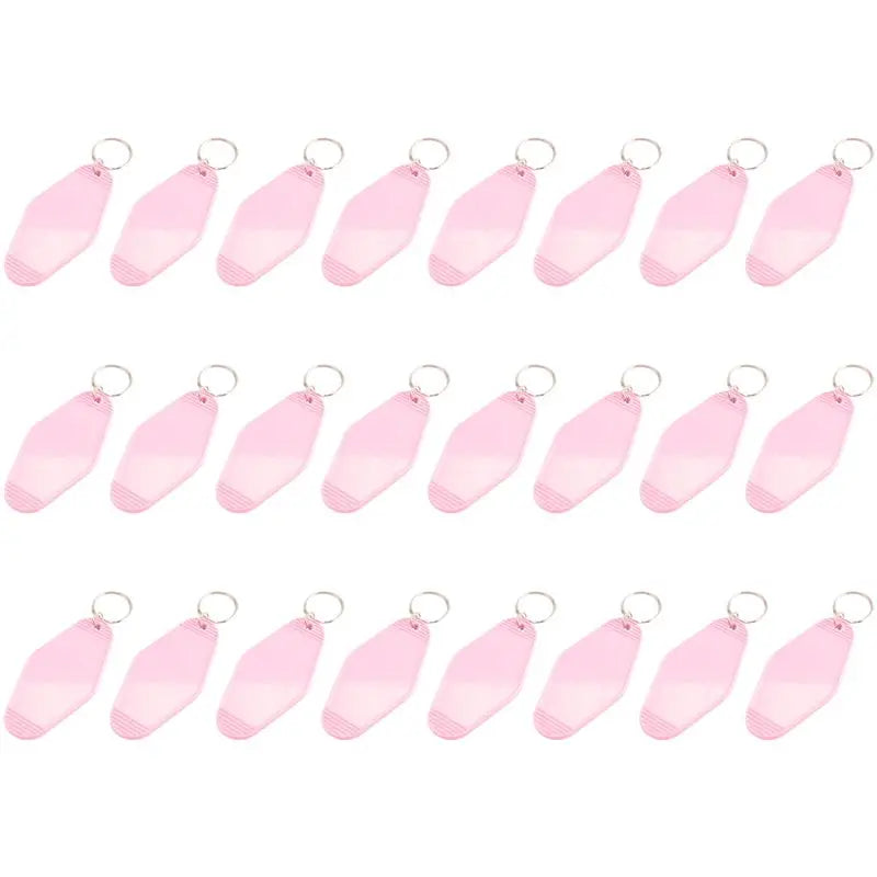 A84E-24 Pcs Vintage Motel Keychain DIY Blank Hotel Keychains Heat Transfer Blank Keychains Bulk Sublimation