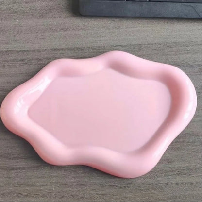 Creative Plastic Jewelry Tray Mini Cloud Shape Storage Plate Jewelry Display Plate Watches/Keys Storage