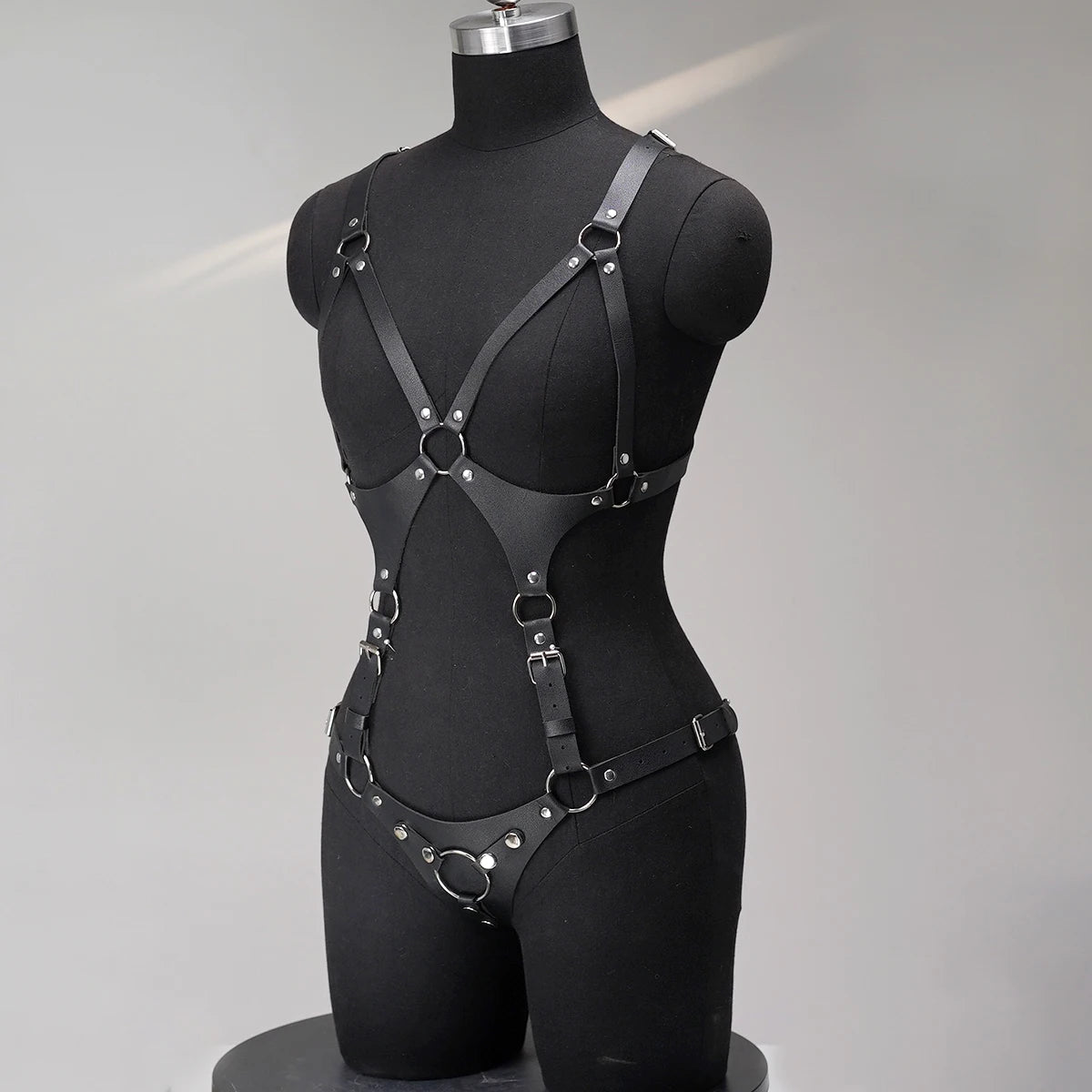 Full Body Leather Harness Daily Outfit Women Body Harness BDSM Lingerie Rave Outfit Bondage Harness Full Body BDSM Lingerie Set