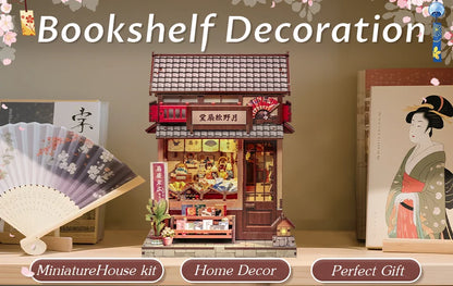 CUTEBEE Book Nook DIY Building Kit with Laser-Cut Precision Pieces 3D Wooden Puzzle  Collectible Desk Home Decor for Gift Idea