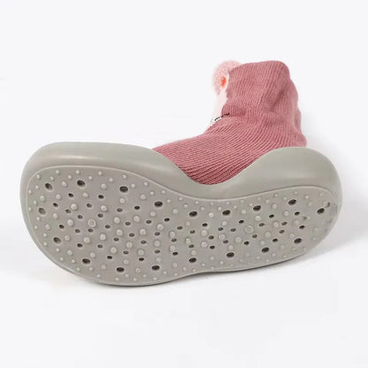 Baby Socks Shoes Kids Toddler First Walkers Animal Pattern Soft Non-Slip Sole Breathable Rubber Floor Shoes for Boys and Girls