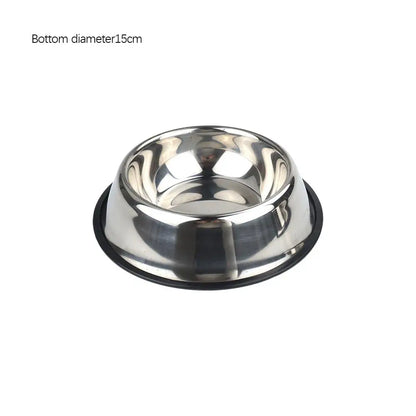 Steel Pet Dog Bowl Feeder Skidproof Anti-ant Food Water Drink Dishes Feeder Dog Bowls Food Accessories Pet Supplies